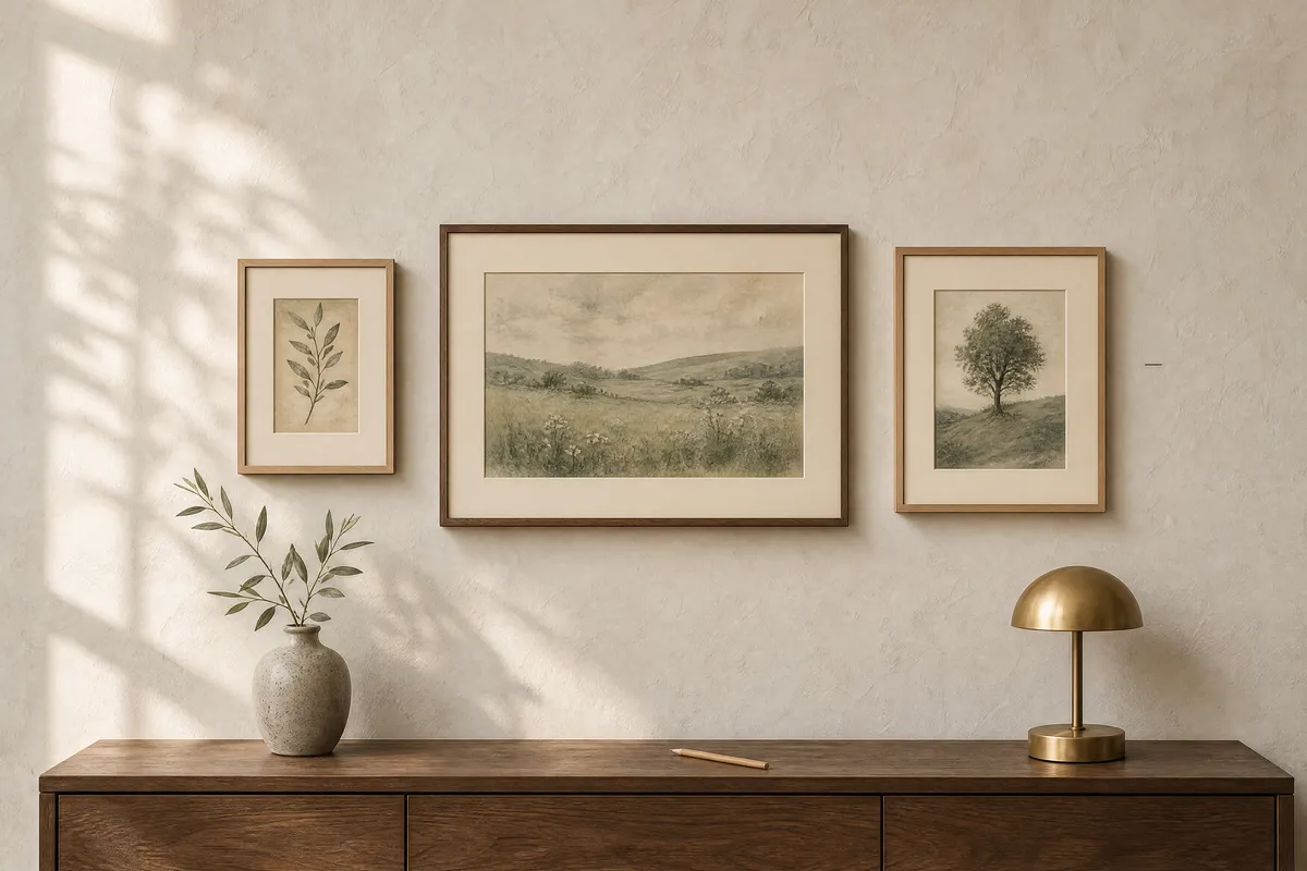 AI-generated interior vignette illustrating the guide "Six Different Heights Call Themselves the 57-Inch Rule. Here They Are, in Centimetres."
